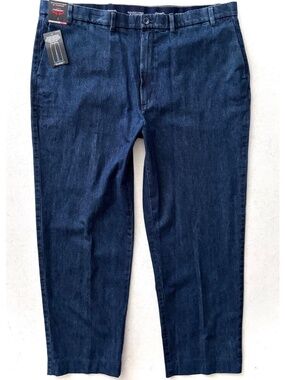 Roundtree & Yorke Nwt Blue Stewart Classic Fit Flat Front Jeans Pants 40 x 36